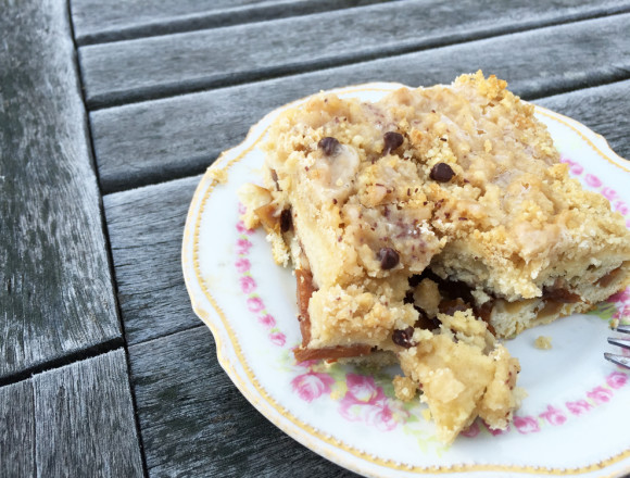 Lavender Peach Coffee Cake One Piece