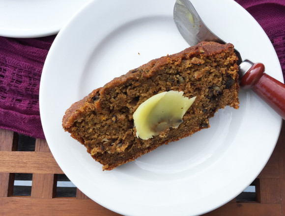 Sage Sweet Potato Bread Slice with Butter