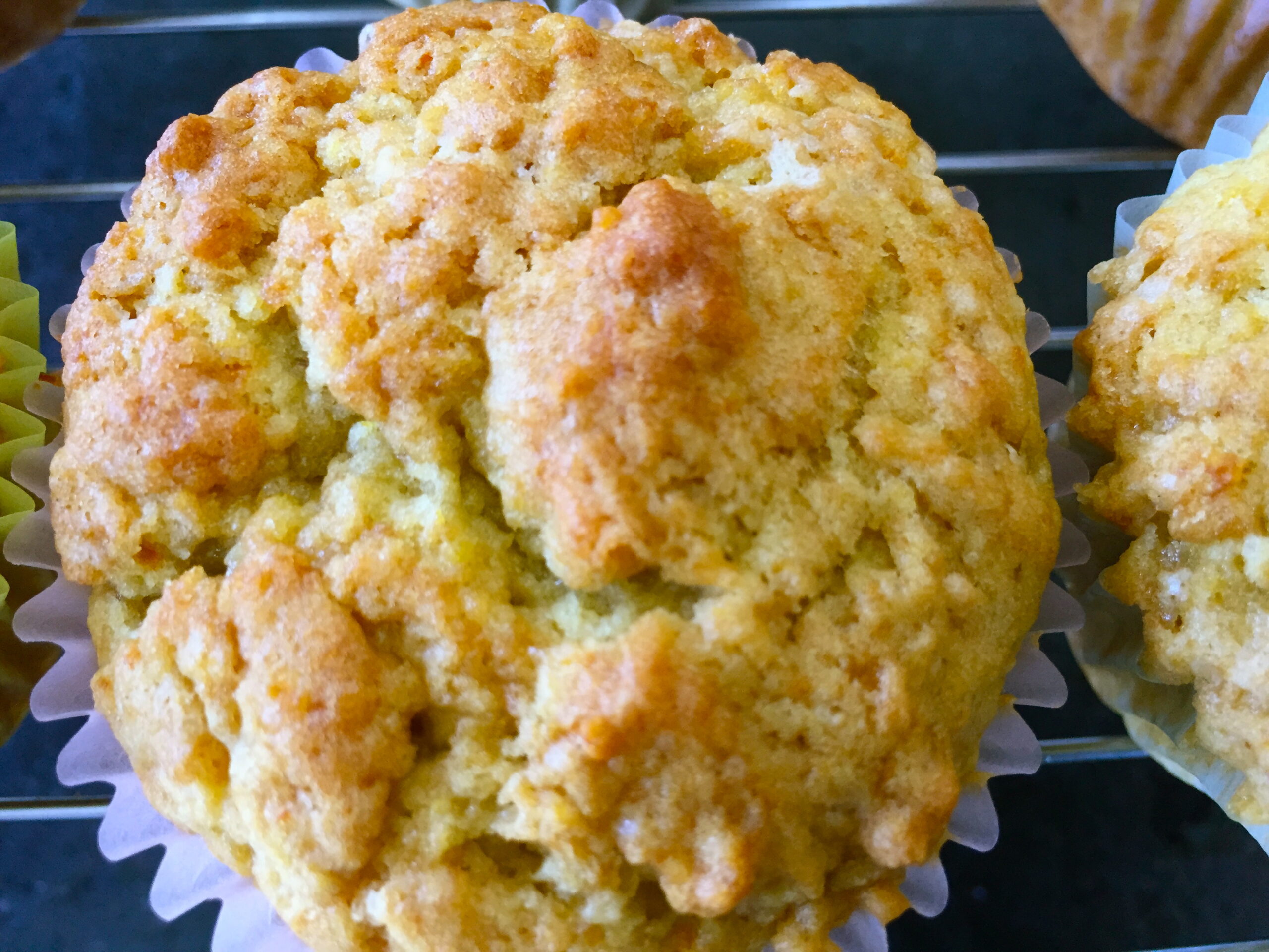 orange peel avocado breakfast cupcakes