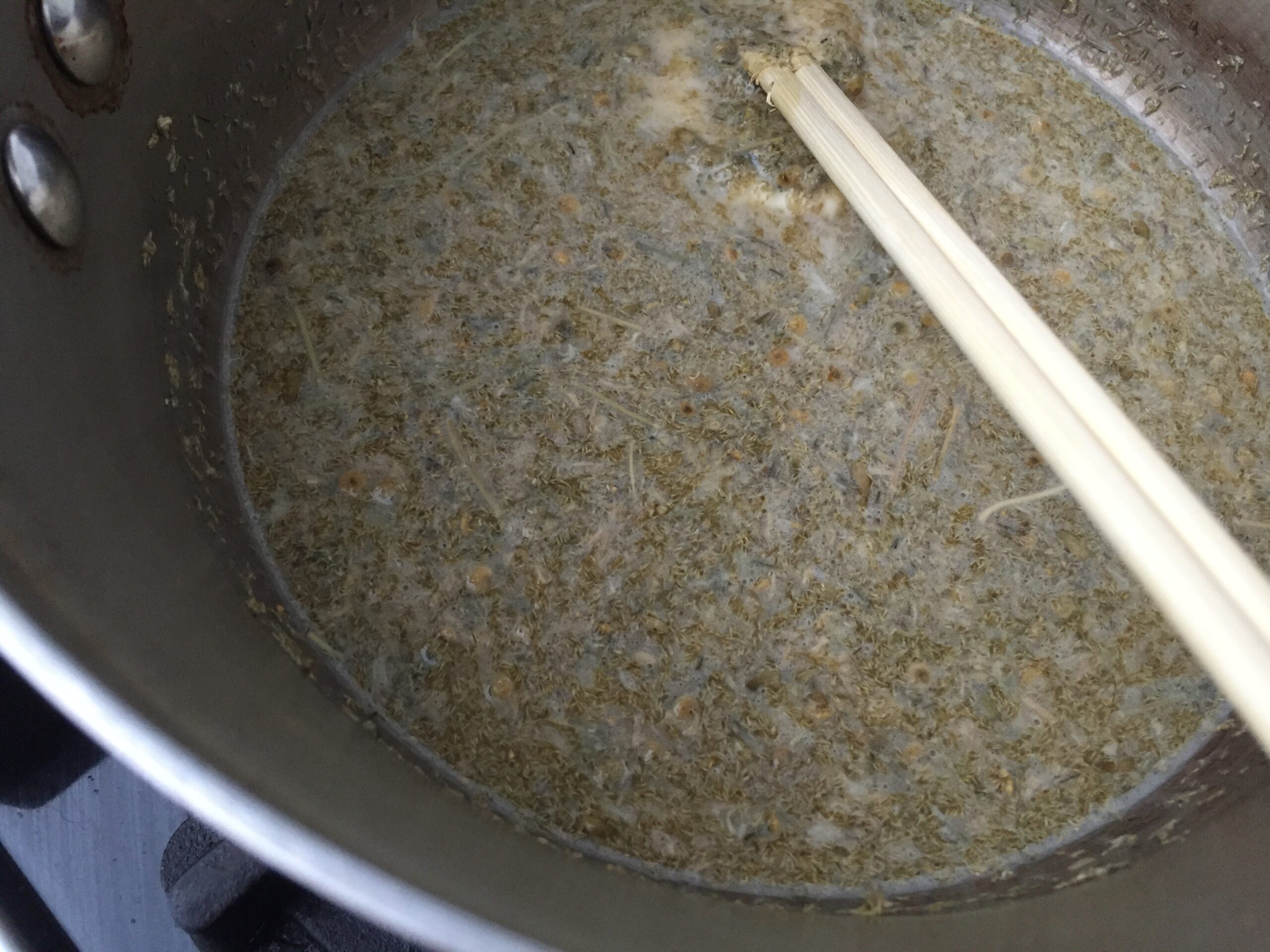 infusing chamomile butter