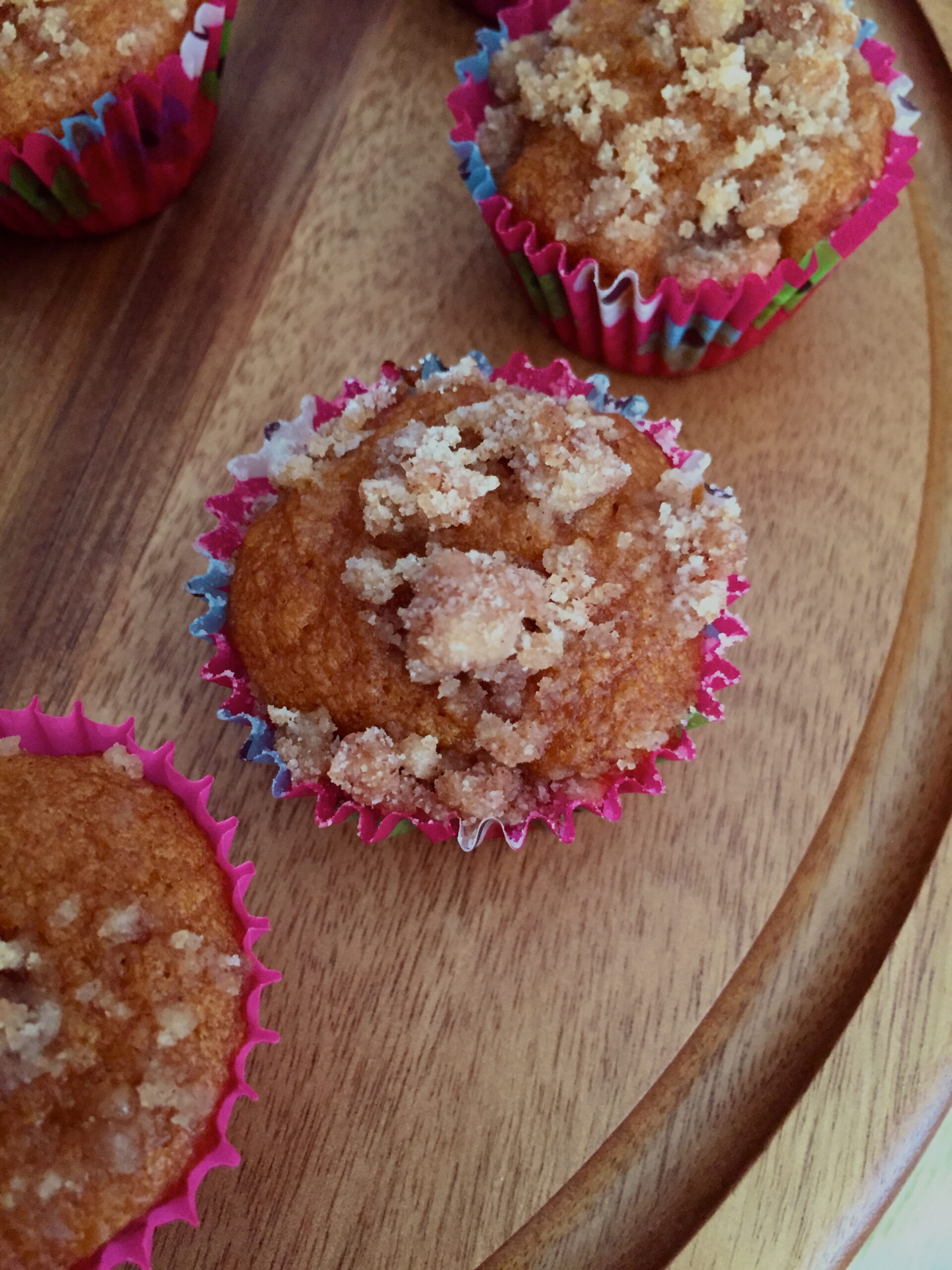 three muffins on display