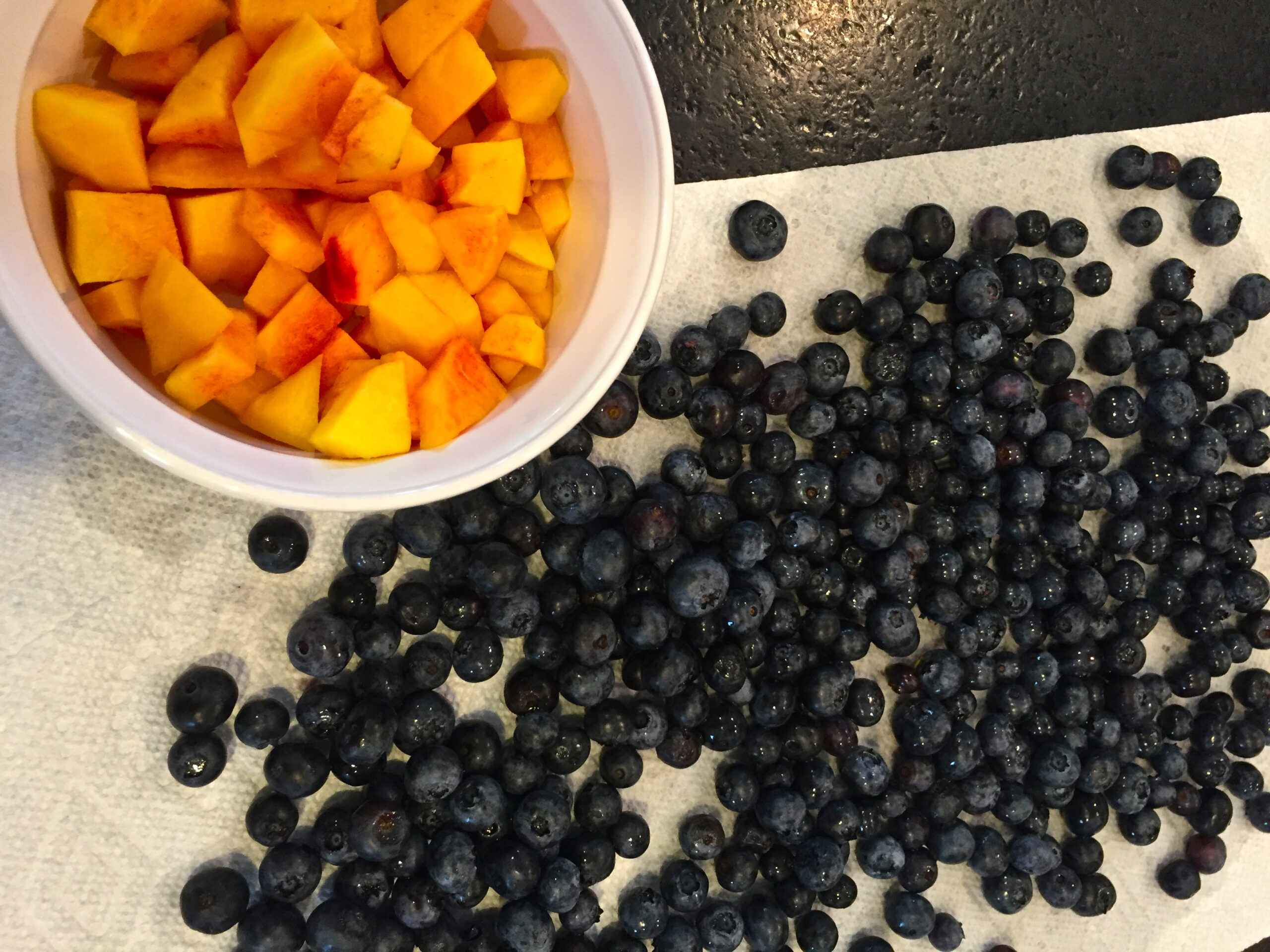 blueberries + nectarines