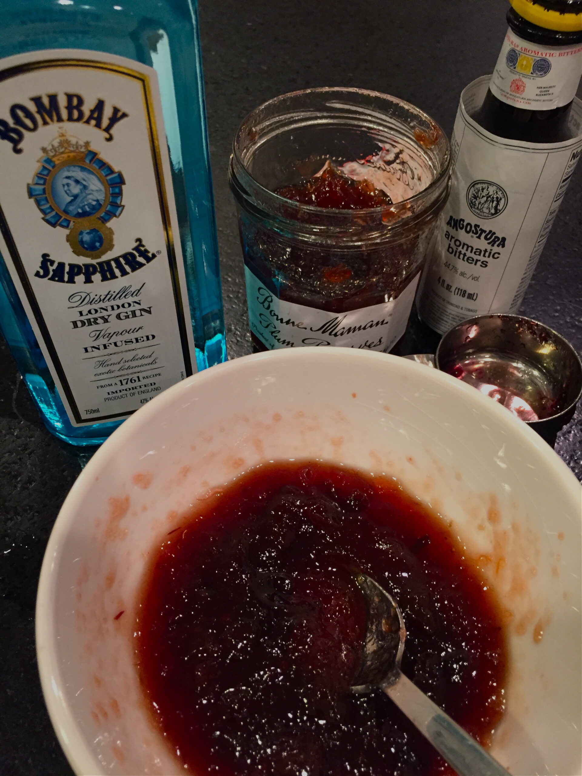 gin spiked plum jam